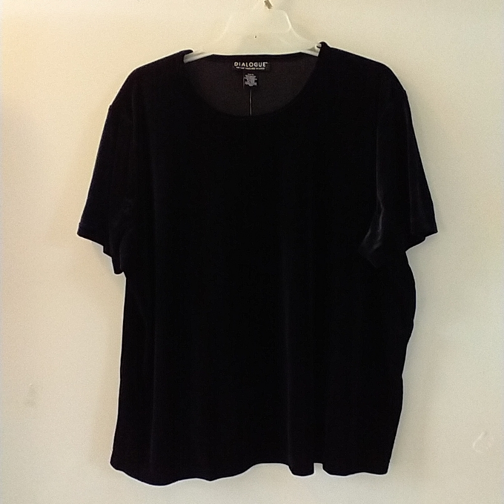New BLACK VELVET TOP 3X  Dialogue QVC